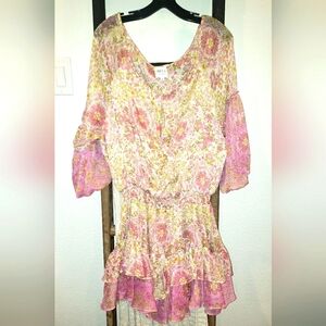 NEW MISA Los Angeles Viviana Dress in Flora Medallion Mix SZ XL